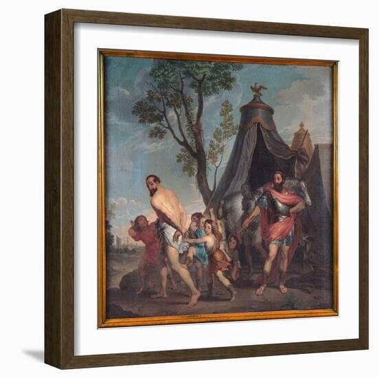 Camillus and the Schoolmaster of Falerii, 1635-40 (Oil on Canvas)-Nicolas Poussin-Framed Giclee Print