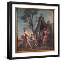 Camillus and the Schoolmaster of Falerii, 1635-40 (Oil on Canvas)-Nicolas Poussin-Framed Premium Giclee Print