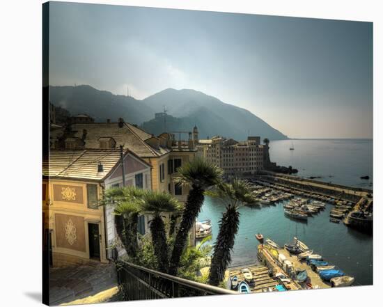 Camogli Harbour-Richard Desmarais-Stretched Canvas