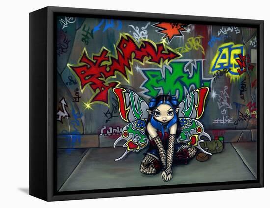 Camouflage 1 - Urban Graffiti Fairy-Jasmine Becket-Griffith-Framed Stretched Canvas