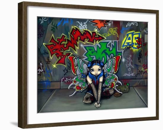 Camouflage 1 - Urban Graffiti Fairy-Jasmine Becket-Griffith-Framed Art Print