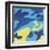 Camouflage, 1987 (Blue, Yellow)-Andy Warhol-Framed Art Print