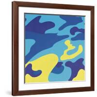 Camouflage, 1987 (Blue, Yellow)-Andy Warhol-Framed Giclee Print