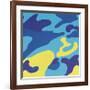 Camouflage, 1987 (Blue, Yellow)-Andy Warhol-Framed Giclee Print