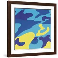 Camouflage, 1987 (Blue, Yellow)-Andy Warhol-Framed Giclee Print