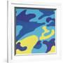 Camouflage, 1987 (Blue, Yellow)-Andy Warhol-Framed Giclee Print