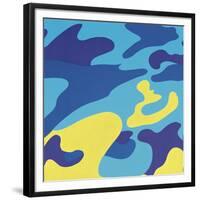 Camouflage, 1987 (Blue, Yellow)-Andy Warhol-Framed Giclee Print