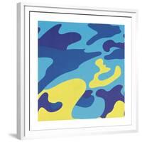 Camouflage, 1987 (Blue, Yellow)-Andy Warhol-Framed Giclee Print