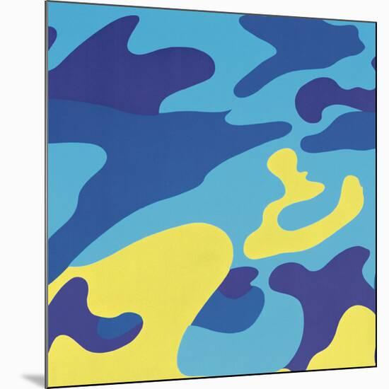 Camouflage, 1987 (Blue, Yellow)-Andy Warhol-Mounted Giclee Print