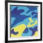 Camouflage, 1987 (Blue, Yellow)-Andy Warhol-Framed Giclee Print