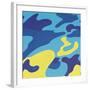 Camouflage, 1987 (blue, yellow)-Andy Warhol-Framed Art Print