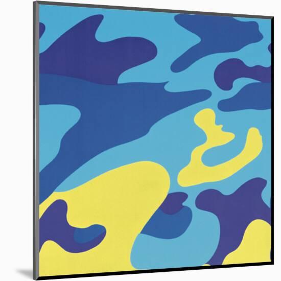 Camouflage, 1987 (blue, yellow)-Andy Warhol-Mounted Art Print