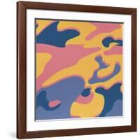 Camouflage, 1987 (Pink, Purple, Orange)-Andy Warhol-Framed Giclee Print