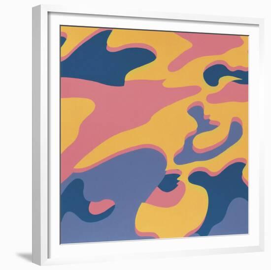 Camouflage, 1987 (Pink, Purple, Orange)-Andy Warhol-Framed Giclee Print