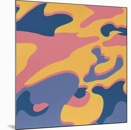 Camouflage, 1987 (Pink, Purple, Orange)-Andy Warhol-Mounted Giclee Print