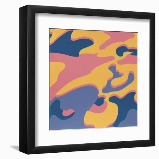 Camouflage, 1987 (pink, purple, orange)-Andy Warhol-Framed Art Print