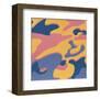 Camouflage, 1987 (pink, purple, orange)-Andy Warhol-Framed Art Print