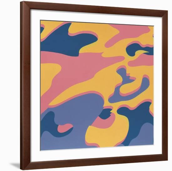 Camouflage, 1987 (pink, purple, orange)-Andy Warhol-Framed Art Print