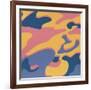 Camouflage, 1987 (pink, purple, orange)-Andy Warhol-Framed Art Print