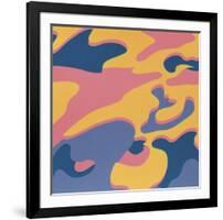 Camouflage, 1987 (pink, purple, orange)-Andy Warhol-Framed Art Print