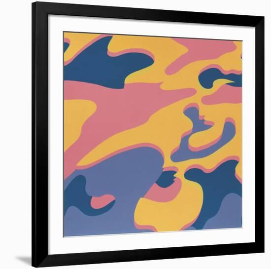 Camouflage, 1987 (pink, purple, orange)-Andy Warhol-Framed Art Print