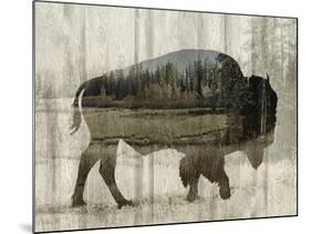 Camouflage Animals - Bison-Tania Bello-Mounted Giclee Print