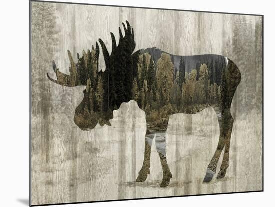 Camouflage Animals - Moose-Tania Bello-Mounted Giclee Print