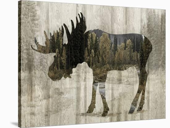 Camouflage Animals - Moose-Tania Bello-Stretched Canvas