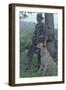 Camouflaged US Marine and His Scout Dog Named 'Major' in Vietnam, Nov. 1967-null-Framed Photo