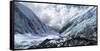 Camp 2 Ensconced in Snow, Ice and Clouds on the Upper Khumbu Glacier of Mount Everest-Kent Harvey-Framed Stretched Canvas