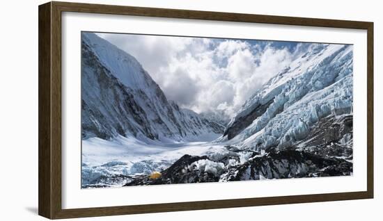 Camp 2 Ensconced in Snow, Ice and Clouds on the Upper Khumbu Glacier of Mount Everest-Kent Harvey-Framed Photographic Print