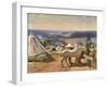 Camp at Malbuison, Near Pontarlier, c.1918-Sir Alfred Munnings-Framed Giclee Print