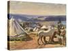 Camp at Malbuison, Near Pontarlier, c.1918-Sir Alfred Munnings-Stretched Canvas