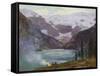 Camp by Lake Louise-Edward Henry Potthast-Framed Stretched Canvas