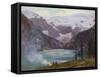 Camp by Lake Louise-Edward Henry Potthast-Framed Stretched Canvas
