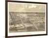 Camp Chase, Ohio - Panoramic Map-Lantern Press-Framed Art Print