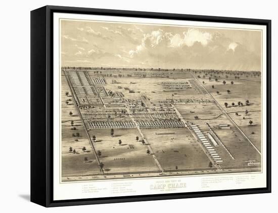 Camp Chase, Ohio - Panoramic Map-Lantern Press-Framed Stretched Canvas
