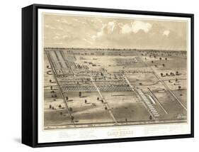 Camp Chase, Ohio - Panoramic Map-Lantern Press-Framed Stretched Canvas