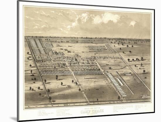 Camp Chase, Ohio - Panoramic Map-Lantern Press-Mounted Art Print