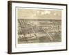 Camp Chase, Ohio - Panoramic Map-Lantern Press-Framed Art Print