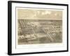 Camp Chase, Ohio - Panoramic Map-Lantern Press-Framed Art Print