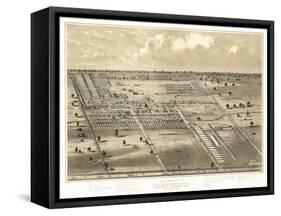 Camp Chase, Ohio - Panoramic Map-Lantern Press-Framed Stretched Canvas