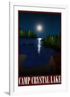 Camp Crystal Lake Retro Travel-null-Framed Art Print