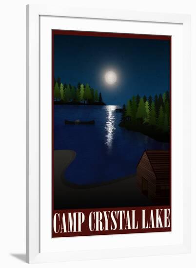 Camp Crystal Lake Retro Travel-null-Framed Art Print