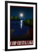 Camp Crystal Lake Retro Travel-null-Framed Art Print