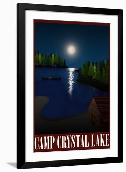 Camp Crystal Lake Retro Travel-null-Framed Art Print