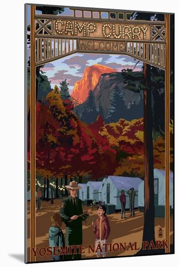 Camp Curry - Yosemite National Park, California-Lantern Press-Mounted Art Print