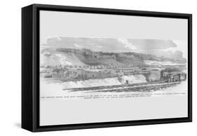 Camp Dennison on the Banks of the Miami River - Cincinnati and Columbus Railroad-Frank Leslie-Framed Stretched Canvas