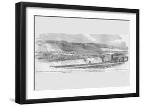 Camp Dennison on the Banks of the Miami River - Cincinnati and Columbus Railroad-Frank Leslie-Framed Art Print