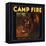 Camp Fire Brand - Ojai, California - Citrus Crate Label-Lantern Press-Framed Stretched Canvas